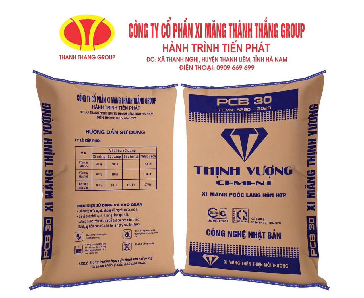 Bao xi măng Thịnh Vượng PCB 30