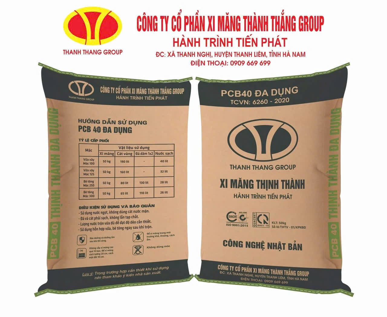 Bao xi măng Thịnh Thành PCB 40 Đa dụng