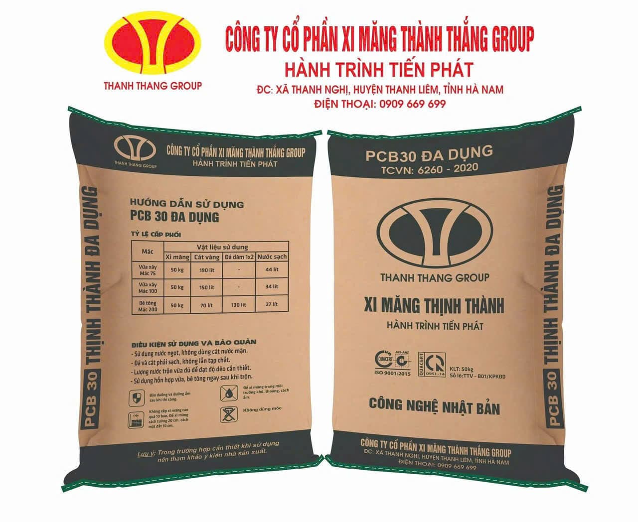 Bao xi măng Thịnh Thành PCB 30 Đa dụng