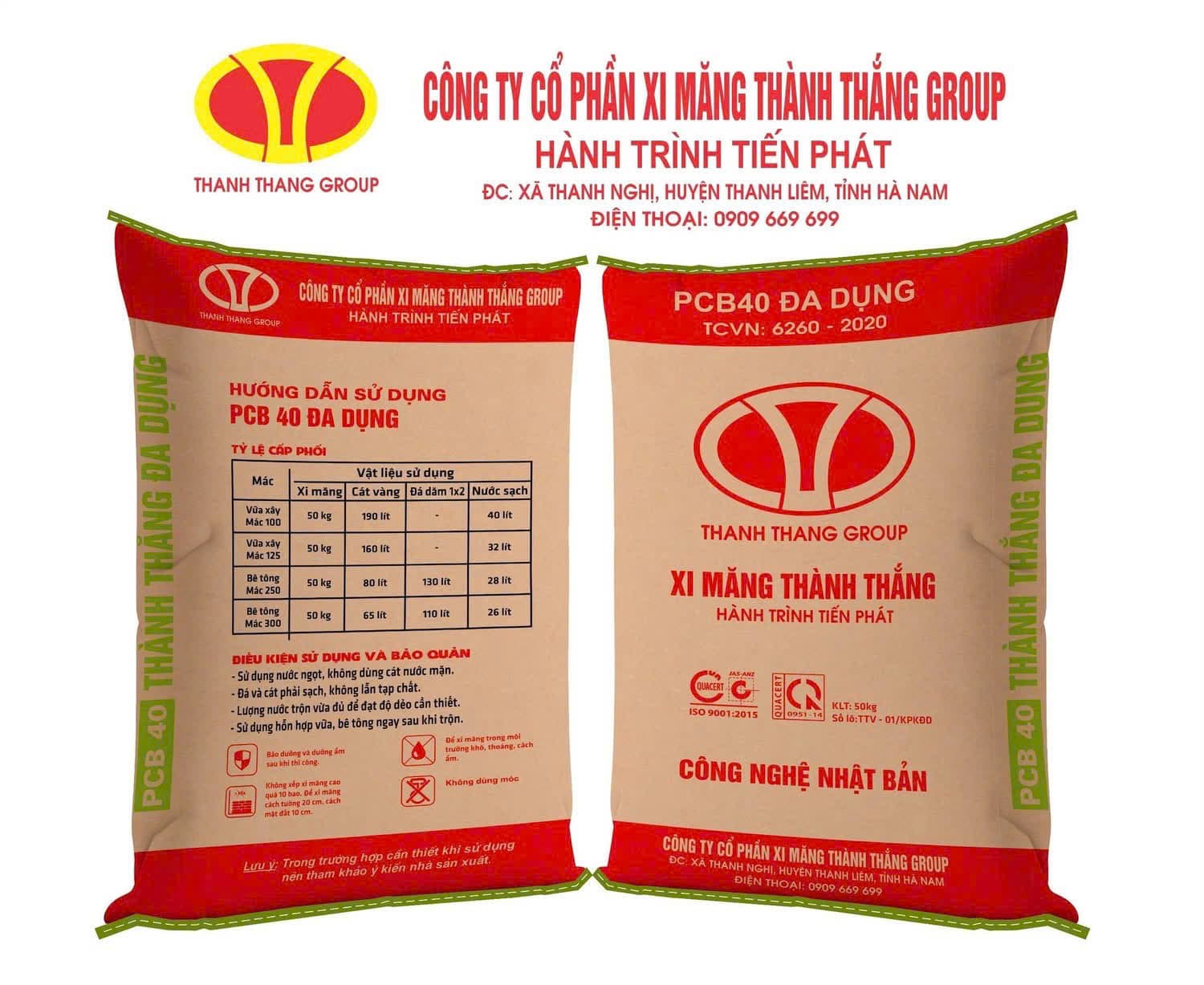 Bao xi măng Thành Thắng PCB 40 Đa dụng